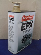BIDON HUILE ANCIEN GARAGE " CASTROL  EPX BOITES  ET PONTS "  ANNEES 80 90