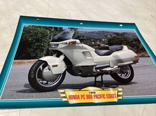 Hionda  PC800 Pacific Coast 1989 800 fiche carte moto passion collection Atlas