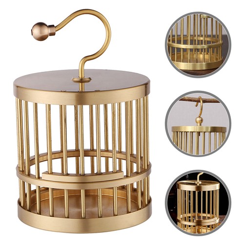 Cage oiseau laiton décor - d'oiseau, en