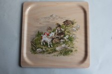 Plateau vintage mélamine Enfants Chèvre Chalet Suisse Platex (74656)
