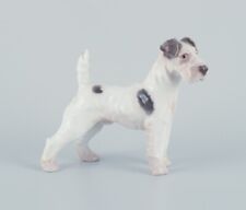 Bing & Grøndahl, figurine en porcelaine d'un Wire Fox Terrier. 1920s/30s