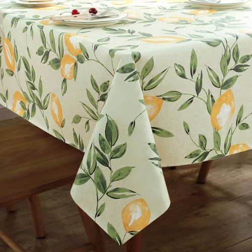 Citron nappe table pvc - citron,