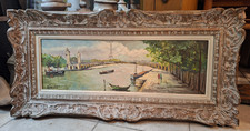 Lorotte Huile Toile Paris Pont Alexandre III Quai René Lorotte 1920-1985