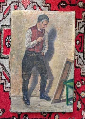 Hst autoportrait peintre - hst,