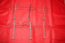 JV HO 6 POTEAUX SUPPORT CATENAIRE DOUBLE EN ZAMAC TRAIN ELECTRIQUE LOT 3