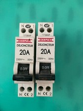 LOT DE 2 DISJONCTEUR C20 230V DEBFLEX 1738AP 707042