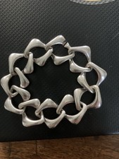 Bracelet Vintage à Maillons YVES SAINT LAURENT en Argent (pièce rare)