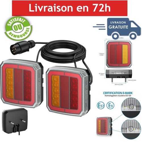 Feux arrière led remorque - feux,