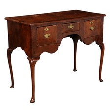 Bureau Chippendale Ancien Noyer Sapin Chêne XVIIIe Siècle Original