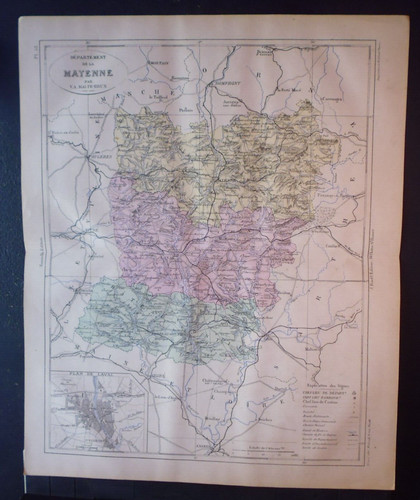 Carte géographique la - géographique, 19°:la