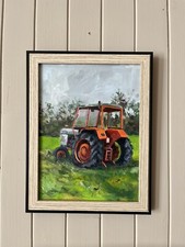 Huile Sur Papier Toilé - Epave De Tracteur . 2023 . Signé KEGREA