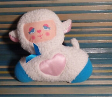 B13G / doudou mouton blanc bleu veilleuse coeur rose FISHER PRICE