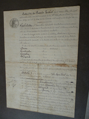 Vieux papier 1921 extrait - papier,