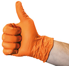 Gants nitrile orange texture