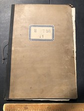 Grand cahier production de tissage de 1937
