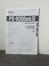 Notice Mode D’emploi TEAC PD-H300mkIII Manuel