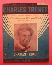 Charles Trénet . Livre de partitions original . Méga rare .