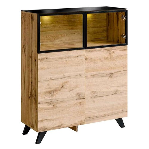 Vitrine led thin 123cm noir - "thin",