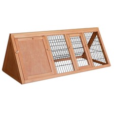 Clapier à lapin espace extérieur bois d'épicéa petits animaux enclos 118 cm ext