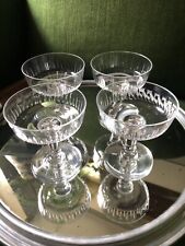 Lot de 4 Coupes a champagne en cristal Ancien