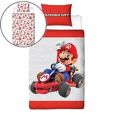 Housse De Couette Simple Mario Près Du Visage Enfant Nintendo Réversible