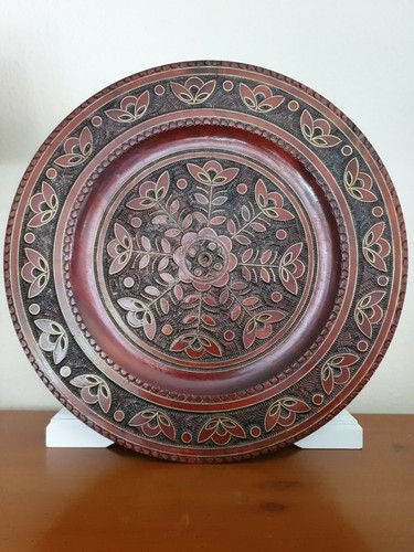 Assiette ancienne en bois - assiette,