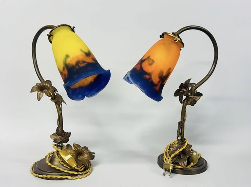 Paire lampes art - art, nouveau