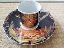 Tasse à café miroir Pylones.peintre Arcimboldo.Anamorphose.peinture. vintage