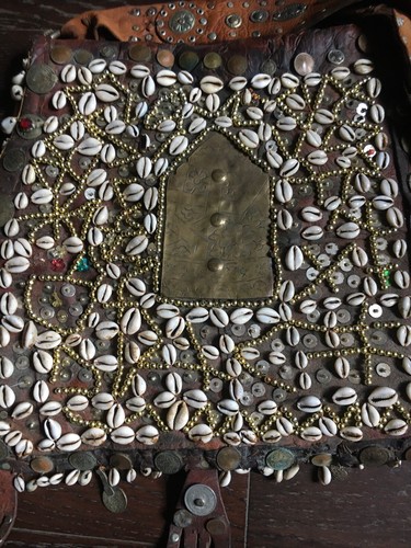 Ancien sac cuir orient - sac,