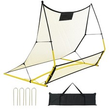 Filet de Rebond Football 2-en-1 Rebondisseur Entraînement Foot 183x130 cm