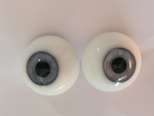 Yeux gris poupée ancienne - yeux,