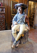 POT A TABAC en céramique barbotine DU STYLE  BERNARD BLOCH  " LE NAPOLITAIN "