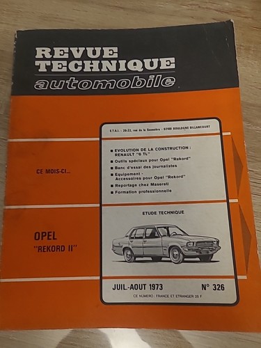 Revue technique auto - revue, opel