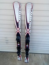 snowblades mini ski blanc ATOMIC 123 cms fartés affûtés PRETS A SKIER