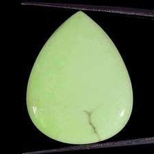 Cabochon De Pierre Précieuse En Chrysoprase Citron Naturel 29,90 Cts 25x31x4mm