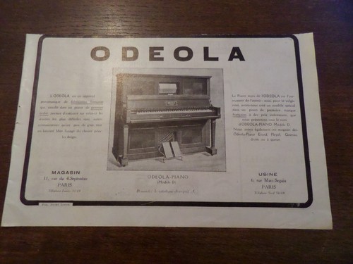 Publicité ancienne 1919 - ,