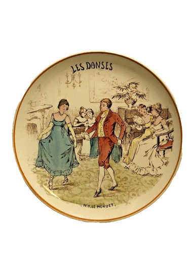 Assiette faience colorisée - en,