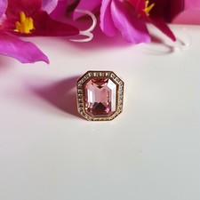 BAGUE RHODIUM DORÉ - PIERRE