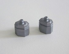 PLAYMOBIL (J135) EPOQUE 1900 - Lot de 2 Pots Urnes Gris Dessus Cheminée 5310