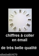 12 chiffres ecussons en émail  pour horloge ou création de pendule 37 X 37 mm