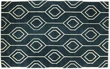 Tapis Fait Main 160x230 Bleu