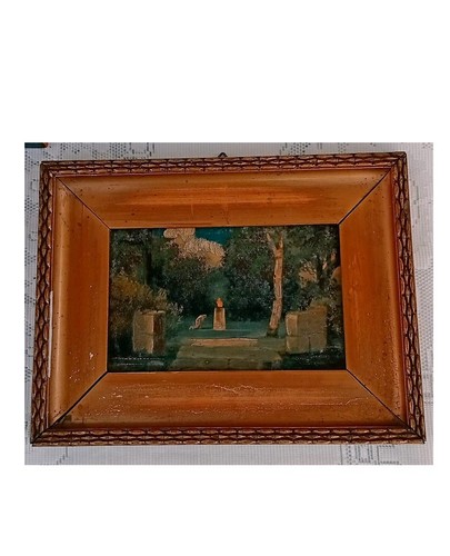 Ancien tableau cadre métal