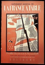 Supplément musical de la France à table (au numéro du 18 mai 1937 Bretagne)