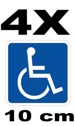 Lot autocollant handicapé - 4x,