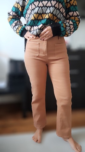 Jean droit camel cache - jean's,
