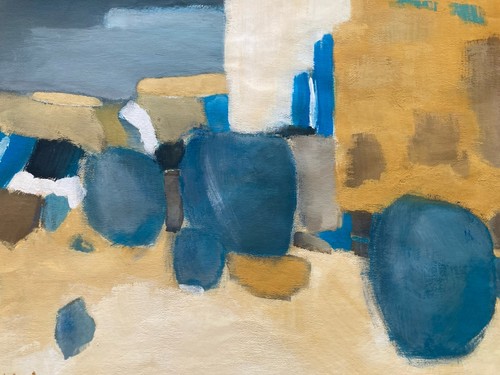 Peinture huile 1950 papier - huile,