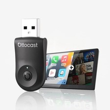 OTTOCAST Mini Adaptateur USB 2 en 1 CarPlay & Android Auto sans fil Plug & Play