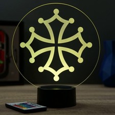Lampe illusion 3D Croix