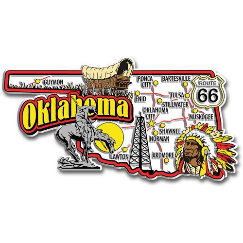 Oklahoma jumbo state magnet - magnet, by