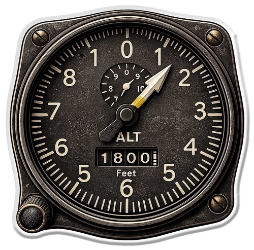 Sticker altimetre aviation - altimetre,